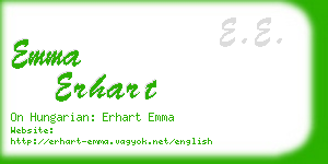 emma erhart business card